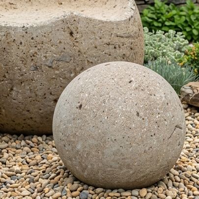 Hypertufa Garden Sphere β 12"